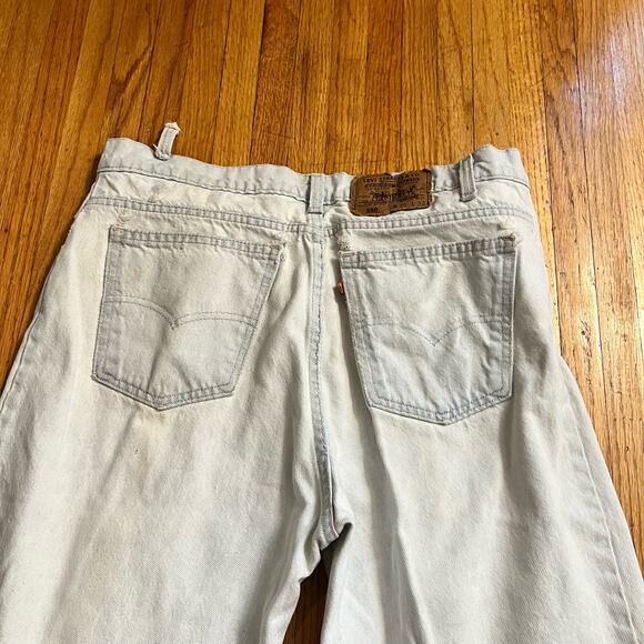 Levi’s Jeans Mens 36 X32 Vintage USA Light Wash 550 Orange Tab Distressed ** - Picture 4 of 14